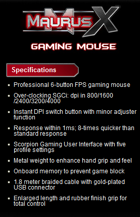  Review : Genius GX Gaming MAURUS X gaming mouse