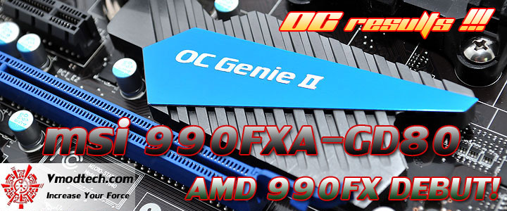 msi 990FXA-GD80 AMD 990FX Motherboard Overclock Results