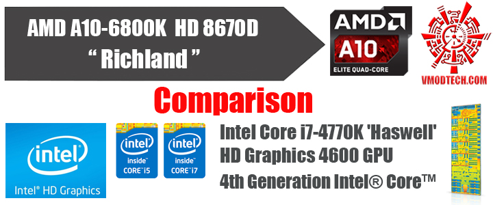 AMD A10-6800K HD 8670D and Intel Core i7 4770K HD 4600 Comparison