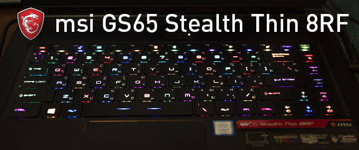 default thumb MSI GS65 Stealth Thin 8RF Review