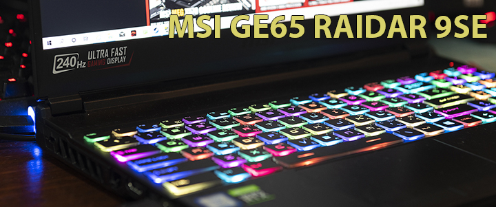 default thumb MSI GE65 Raider 9SE Review