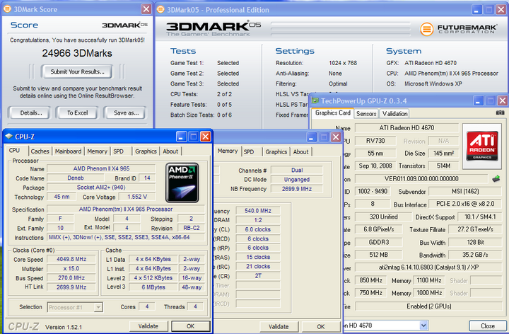051 Phenom II X4 965BE @ 4 G อีกแล้ว