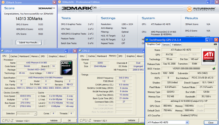 062 Phenom II X4 965BE @ 4 G อีกแล้ว