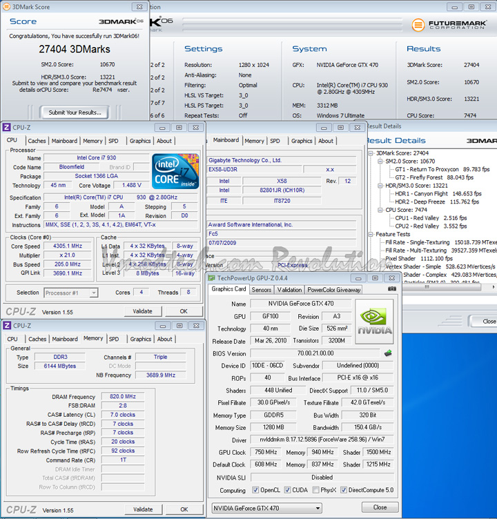 0623 Palit Geforce GTX470 1280MB DDR5 Overclock Test