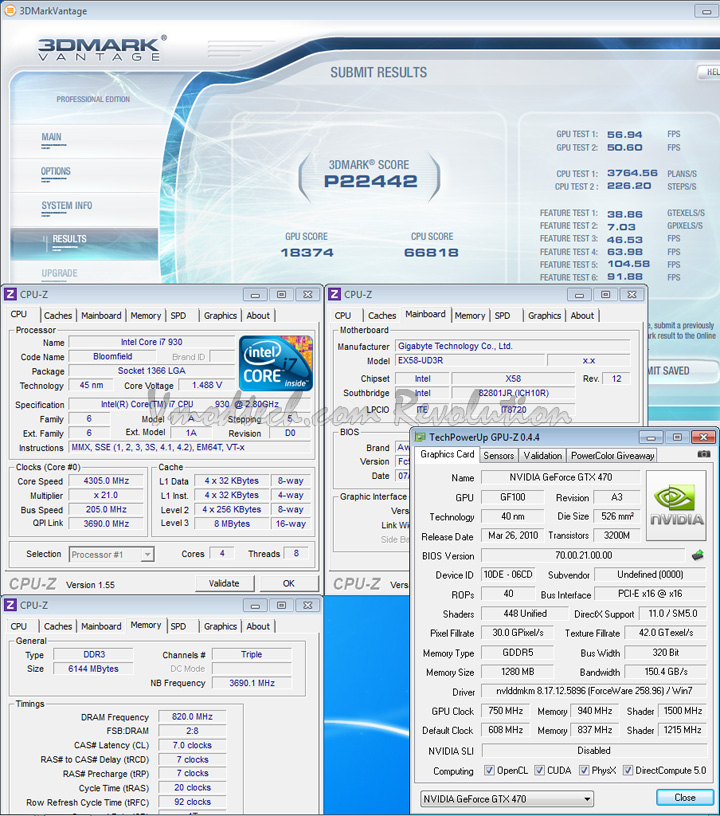 072 Palit Geforce GTX470 1280MB DDR5 Overclock Test