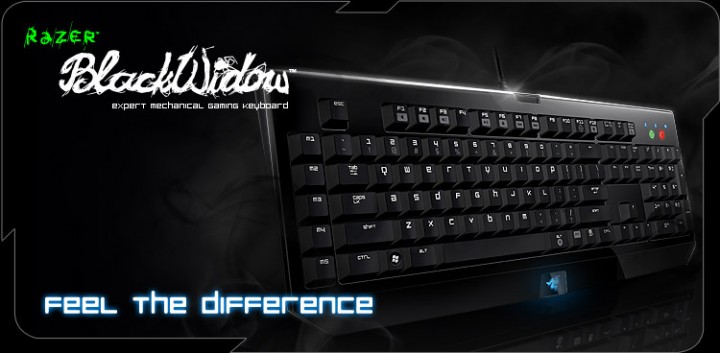 razer blackwidow main 720x353 Mechanical gaming keyboard Razer Blackwidow พร้อมโปรโมชั่นโดนๆ ลงตลาดแล้ว