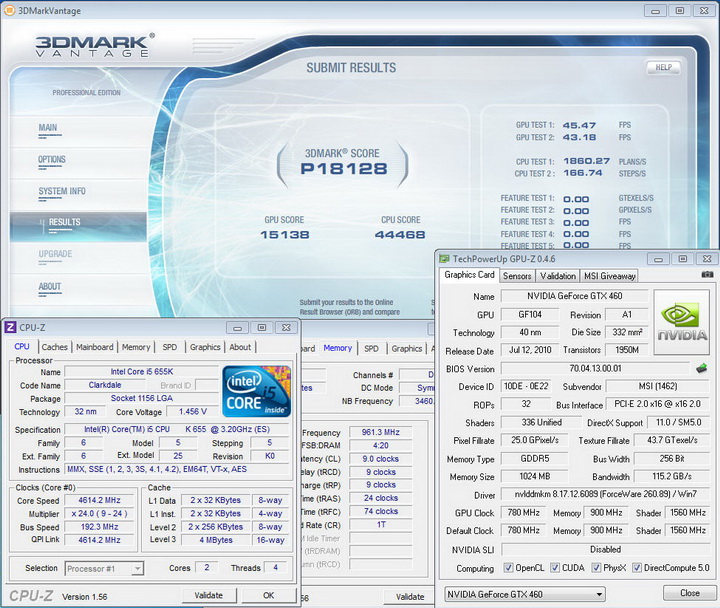 vantage MSI N460GTX HAWK  Review