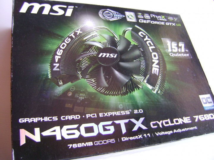 dsc04790 720x540 msi N460GTX Cyclone 768D5 OC EDITION