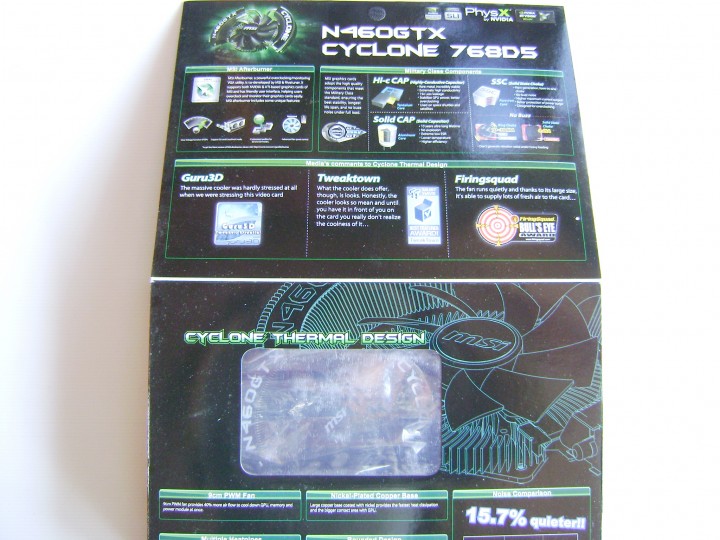 dsc04791 720x540 msi N460GTX Cyclone 768D5 OC EDITION