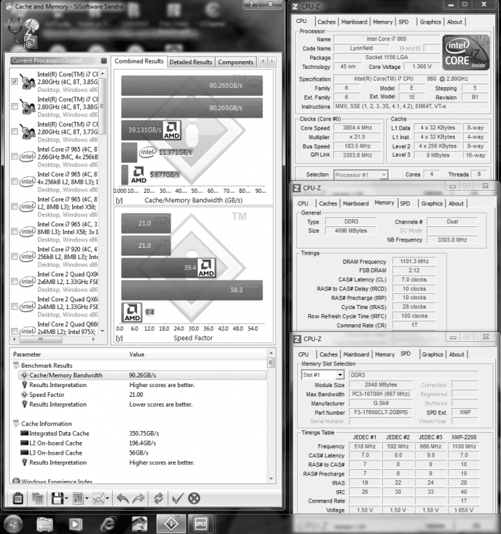 default 183x21 ddr3 2200 7 10 10 28 100 sisoft cachememory 9026 720x767 custom Memory G.Skill F3 17600 CL7D 4GBPIS : Review