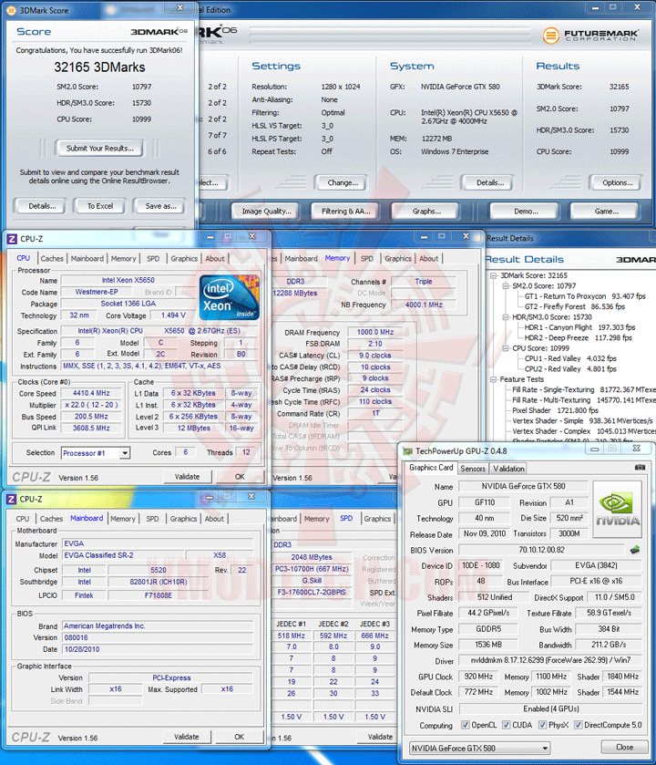06 ov GeForce GTX 580 4Way SLI with 24Threads CPU!!!