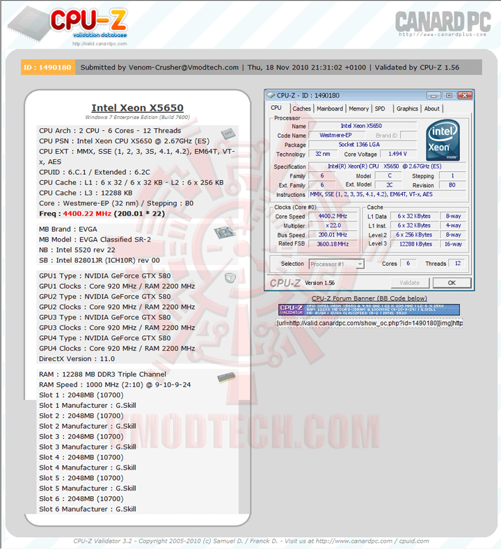 validate GeForce GTX 580 4Way SLI with 24Threads CPU!!!