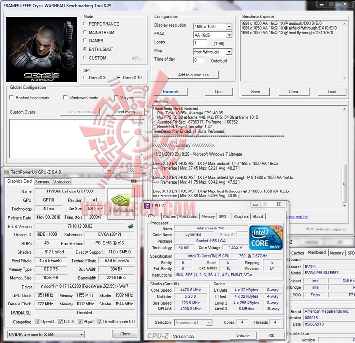 warhead oc 1 EVGA GTX580 Extreme Review