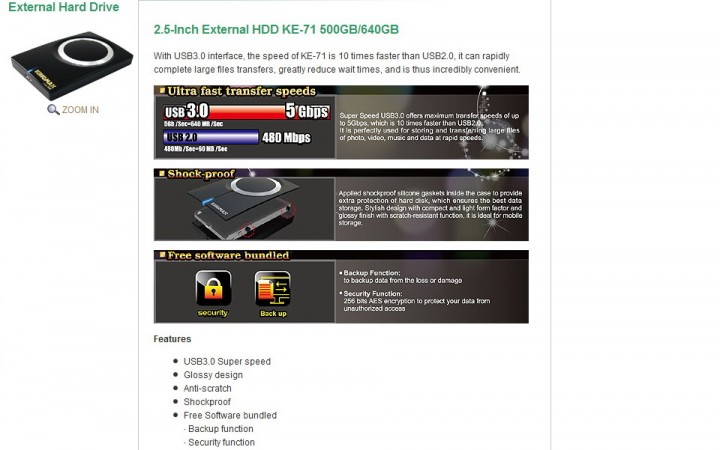 kingmax ke 71 usb 30 720x450 KINGMAX KE 71 External Hard Drive 2.5 500GB USB3.0