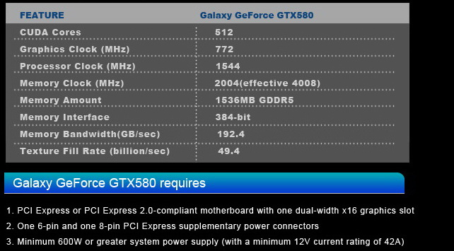 2 GALAXY GF GTX580 1536MB DDR5 Review