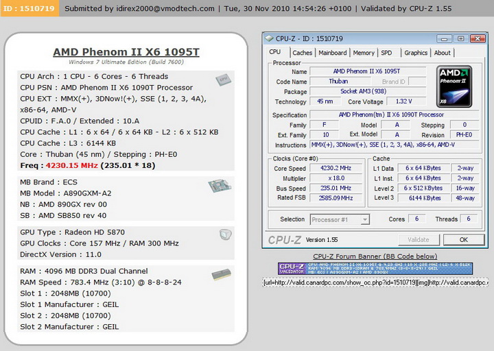 cpuz detail ECS A890GXM A2 Black Extreme Review