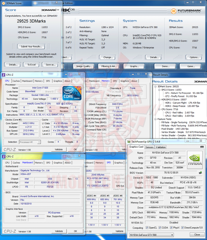 06 oc GIGABYTE NVIDIA GeForce GTX 580 1536MB GDDR5 Review