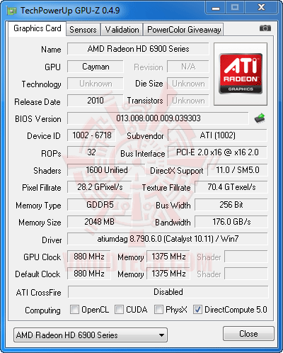 gz 1 GIGABYTE AMD Radeon HD 6970 2GB GDDR5 Debut Review