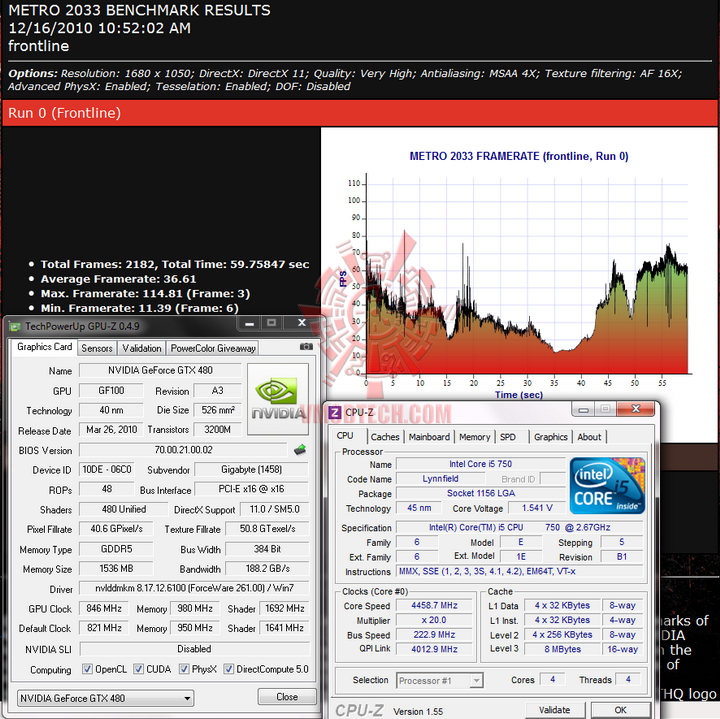 metro oc Gigabyte GTX480 Super Overclock Edition