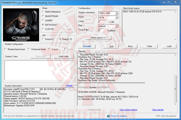 wh ov EVGA GeForce GTX 570 1280MB GDDR5 Overclocking Review
