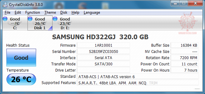 18 temp idel 26c Samsung Spinpoint F4 HD322GJ [320GB] : Review