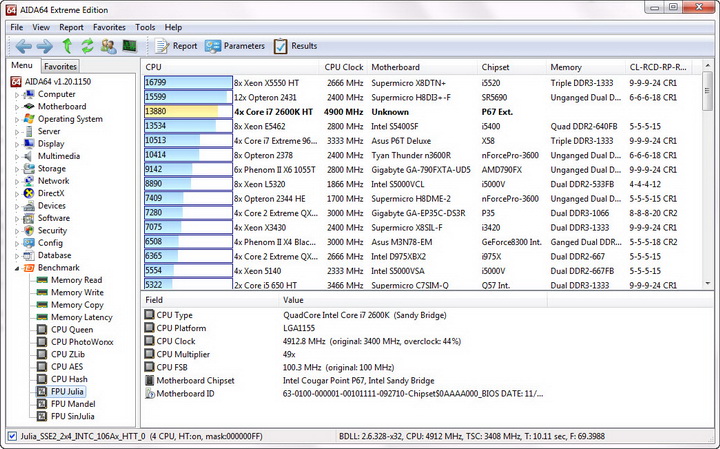 julia resize Sandy Bridge Core i7 2600K on MSI P67A GD65