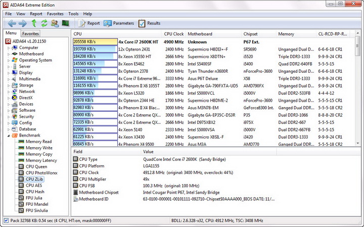 zilb resize Sandy Bridge Core i7 2600K on MSI P67A GD65