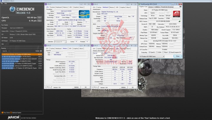 cinebench r11 a 720x408 GIGABYTE P67A UD4 Motherboard Review