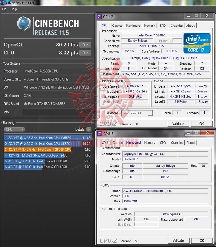 cb r115 cpu GIGABYTE P67A UD7 Motherboard Review
