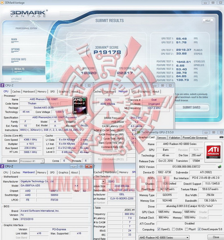 vantage 1065 1065 GIGABYTE Radeon HD6870 1GB DDR5 Review