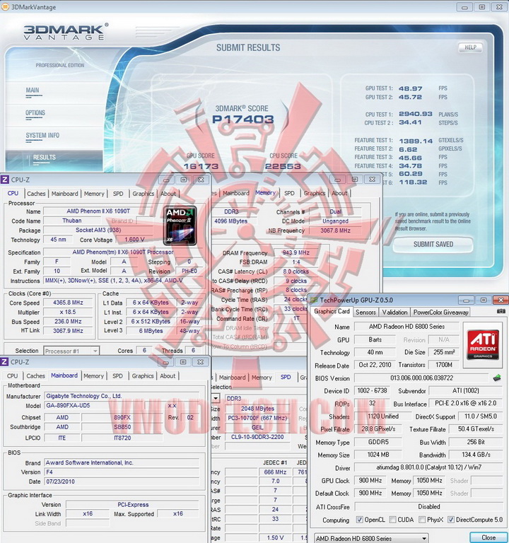 vantage GIGABYTE Radeon HD6870 1GB DDR5 Review
