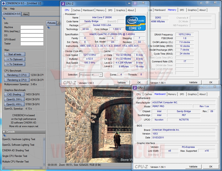 c95 Core i7 2600K @ 5,217MHz Rock Stable with ASUS P8P67 PRO