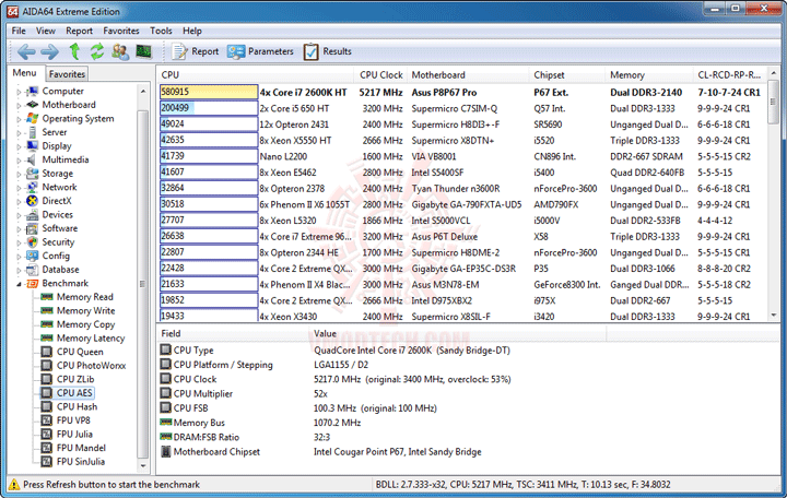 e51 Core i7 2600K @ 5,217MHz Rock Stable with ASUS P8P67 PRO