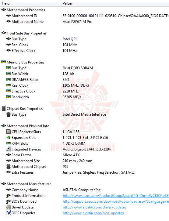 ed3 ASUS P8P67 M PRO Micro ATX P67 Motherboard Review
