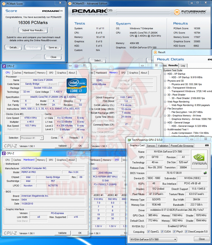 pcmark051 ASUS P8P67 M PRO Micro ATX P67 Motherboard Review