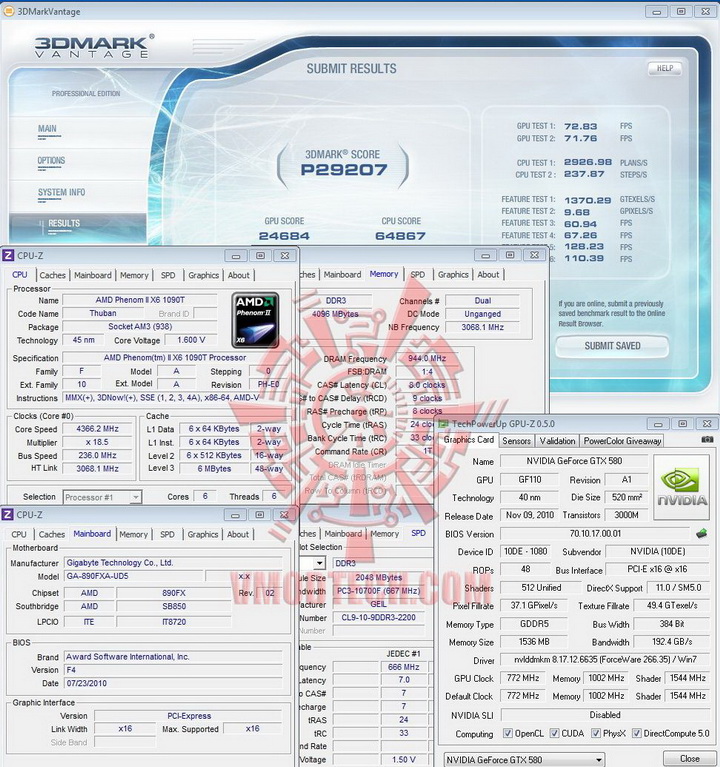 vantage Inno3D Geforce GTX580 1536MB DDR5 Review