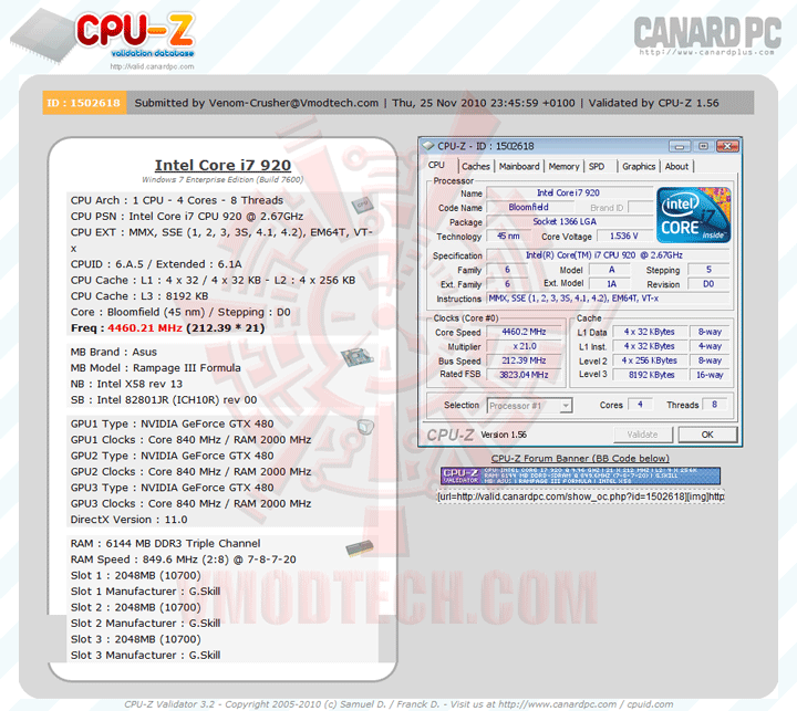 validate ASUS RAMPAGE III FORMULA Motherboard Review