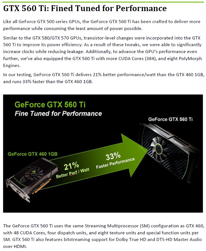 2 NVIDIA GeForce GTX 560 Ti 1GB GDDR5 Debut Review