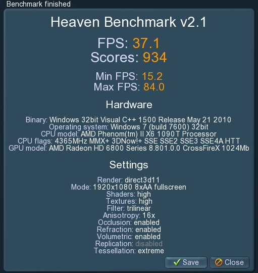 unigine 2011 01 19 22 13 31 31 AMD Radeon HD6870 Crossfire X Review
