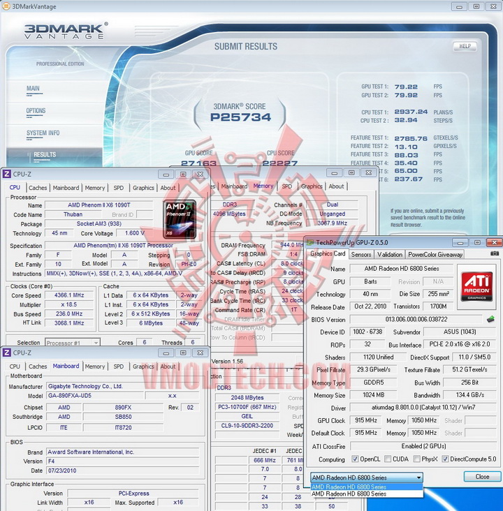 vantage AMD Radeon HD6870 Crossfire X Review
