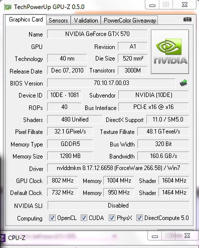 gpuz oc Galaxy Nvidia GeForce GTX 570 Review