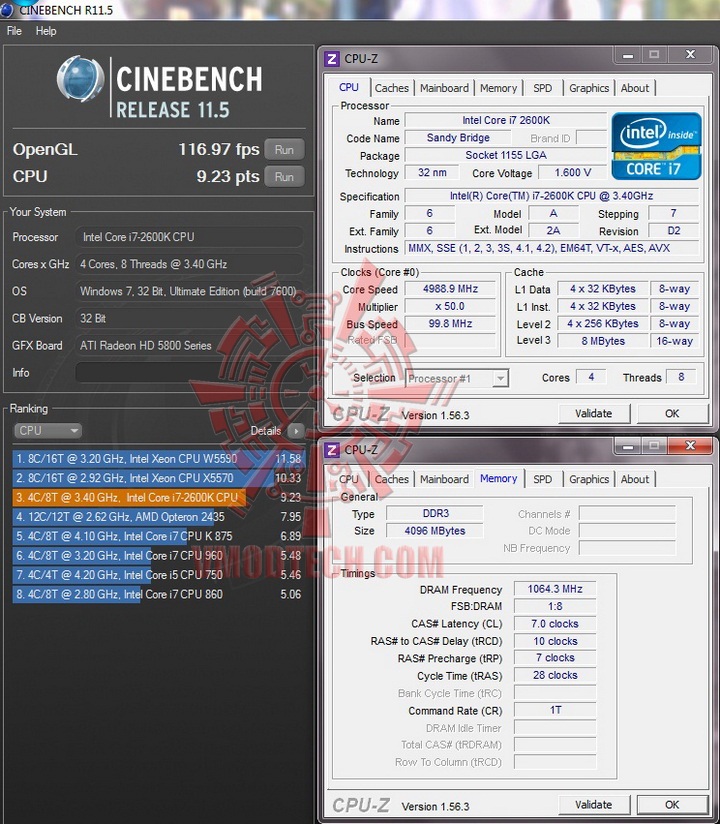 cinebench r115 1 ASRock P67 Pro 3 Motherboard Review