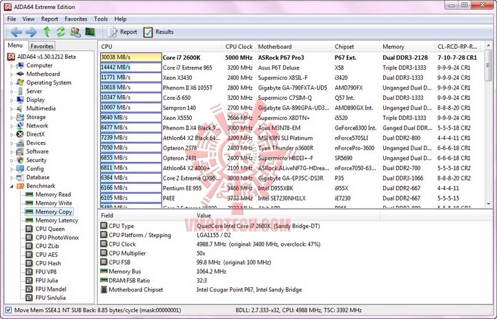 memcopy resize ASRock P67 Pro 3 Motherboard Review