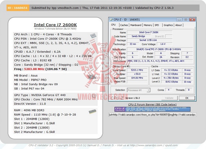 cpu validate G.Skill RipjawsX F3 17000CL9D 4GBXMD