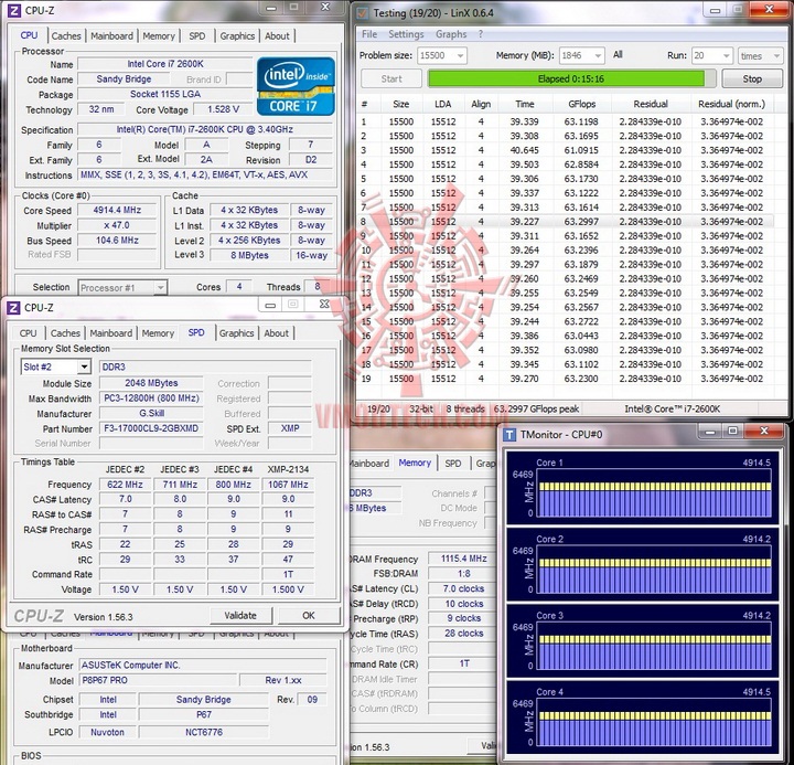 linx run G.Skill RipjawsX F3 17000CL9D 4GBXMD
