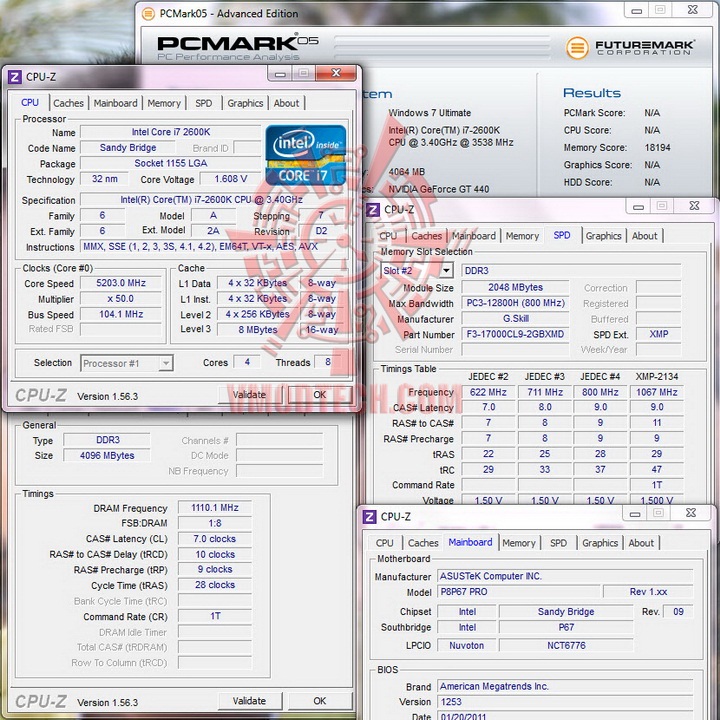 pcmark 052 G.Skill RipjawsX F3 17000CL9D 4GBXMD