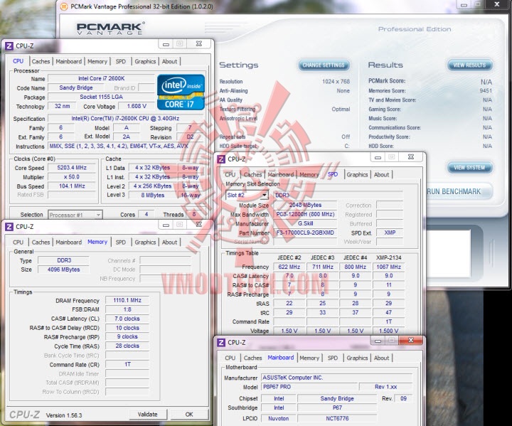 pcmark vantage2 G.Skill RipjawsX F3 17000CL9D 4GBXMD