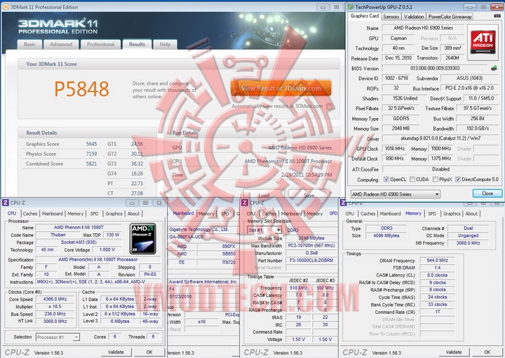 1016 15004 ASUS Radeon HD6970 2GB DDR5 Review