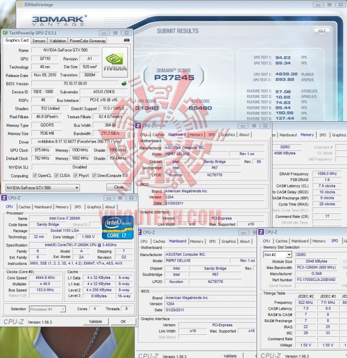 vantage 698x720 ASUS P8P67 DELUXE Motherboard