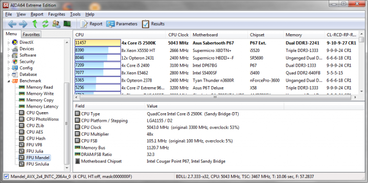 105x48 1120 9 10 9 27 1t 165v aida64 fpumandel 720x359 Asus SABERTOOTH P67 : Review